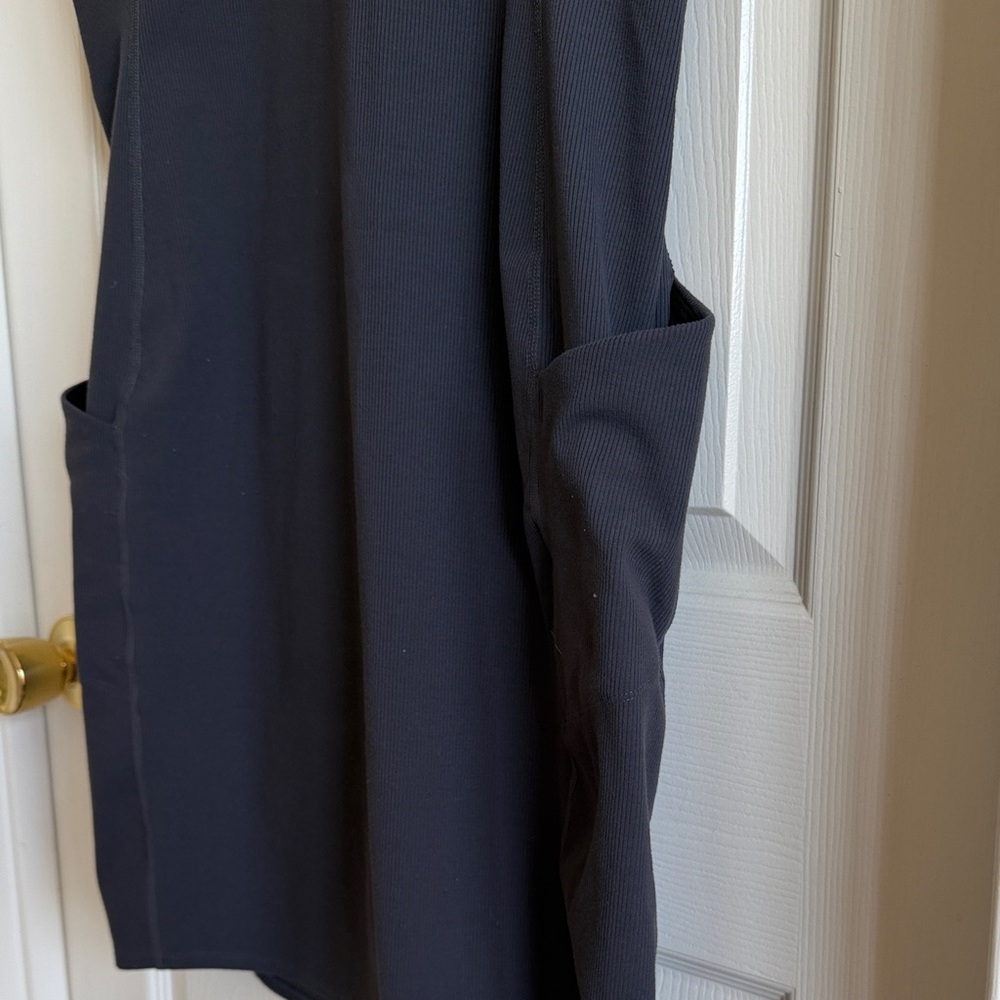 Zella Gray Sleeveless Pocket Mini Dress - Picture 8 of 9